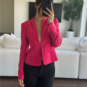 Hot pink blazer with clasp front in size 4 from Halogen